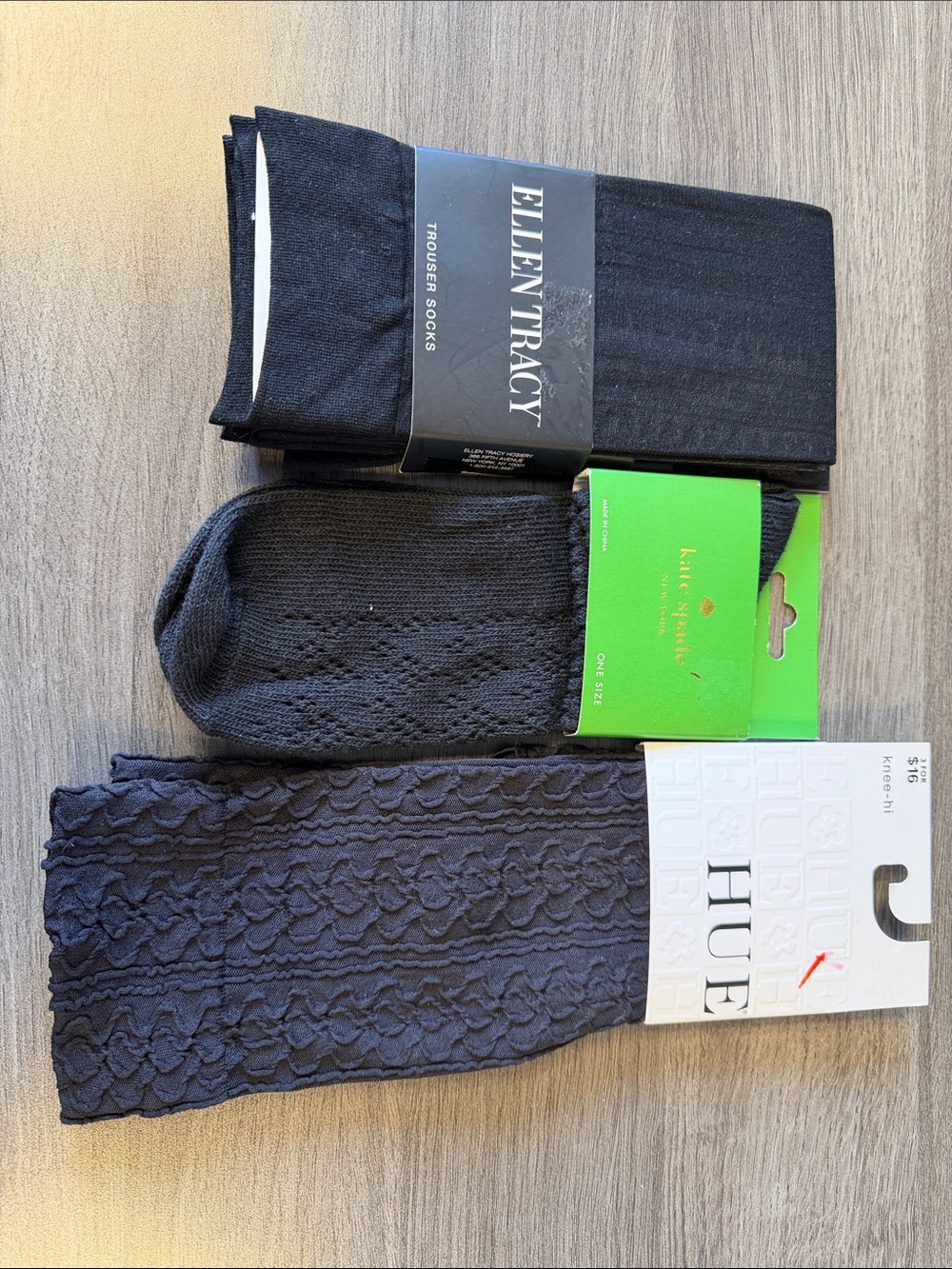 NWT Variety Lot of 5 Pairs Black Trouser Socks